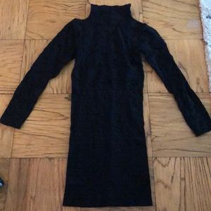 Bebe Black Mock Turtleneck Dress